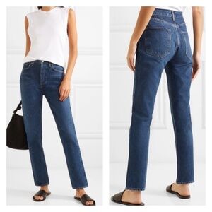 Agolde Remy High Rise Straight Jean in Wink Dark Wash